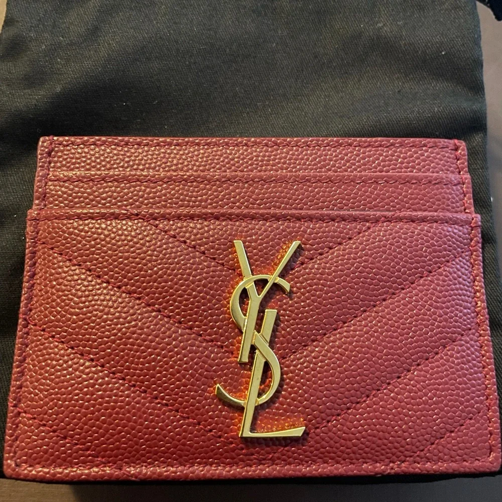 Saint Laurent YSL credit card case Opyum Red - Picture 2 of 9